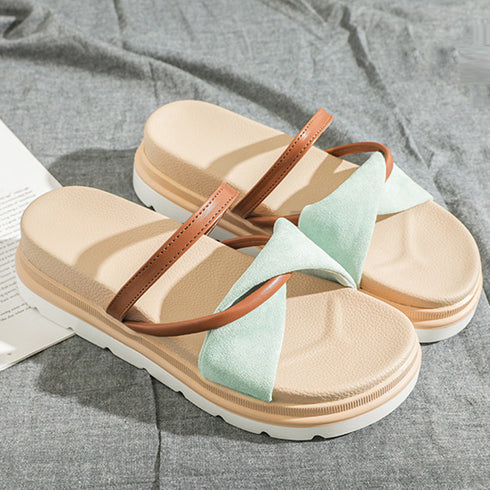 フラットサンダル レディース 厚底 靴 コンフォートシューズ 夏 美脚 靴 おしゃれ 疲れにくい ストラップサンダル 痛くない 歩きやすい 滑りにくい 3JIANLONG-028