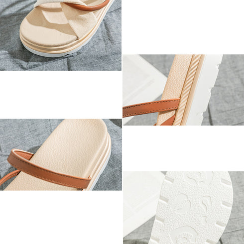 フラットサンダル レディース 厚底 靴 コンフォートシューズ 夏 美脚 靴 おしゃれ 疲れにくい ストラップサンダル 痛くない 歩きやすい 滑りにくい 3JIANLONG-028