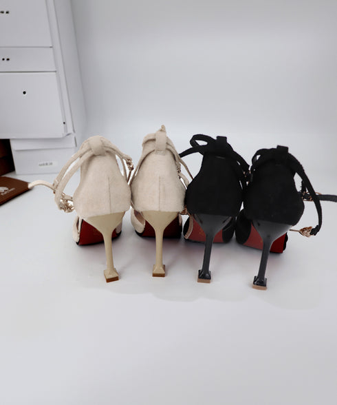 セパレートパンプス アンクルストラップ 大人 きれいめ ポインテッドトゥ ヒールパンプス 痛くない 韓国ファッション レディース 春秋夏 パンプス 6cm 3JIANLONG-036