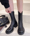 ショートブーツ レディース 厚底靴 美脚 チャンキーヒール ミドルブーツ ラウンドトゥ カジュアル靴 秋冬 バックジップブーツ 履きやすい 疲れにくいくつ人気新作 3JIANLONG-056