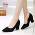 チャンキーヒール パンプス スウェード調 フォーマルパンプス 入学入園式 太ヒールパンプス オシャレ 卒業卒園式靴 ポインテッドトゥ 歩きやすい オフィスパンプス 3JIANLONG-060