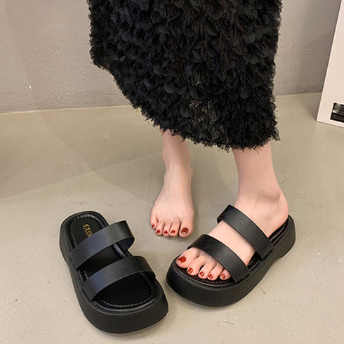 厚底サンダル ベルトフラットサンダル美脚 おしゃれレディース ミュールサンダル 履きやすい カジュアルシューズ ボリュームソール コンフォートサンダル 歩きやすい 3JIANLONG-066