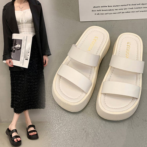 厚底サンダル ベルトフラットサンダル美脚 おしゃれレディース ミュールサンダル 履きやすい カジュアルシューズ ボリュームソール コンフォートサンダル 歩きやすい 3JIANLONG-066