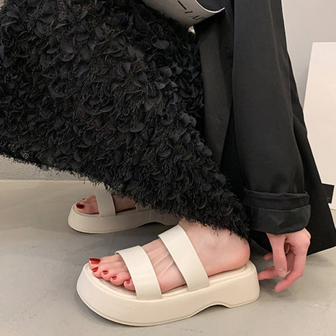 厚底サンダル ベルトフラットサンダル美脚 おしゃれレディース ミュールサンダル 履きやすい カジュアルシューズ ボリュームソール コンフォートサンダル 歩きやすい 3JIANLONG-066