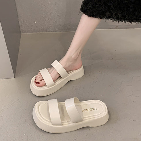 厚底サンダル ベルトフラットサンダル美脚 おしゃれレディース ミュールサンダル 履きやすい カジュアルシューズ ボリュームソール コンフォートサンダル 歩きやすい 3JIANLONG-066