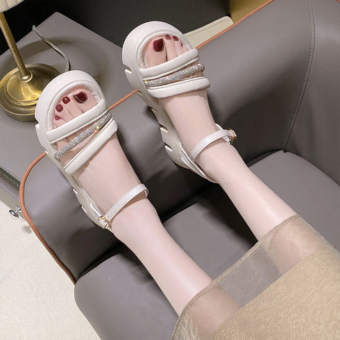 厚底サンダル レディース 美脚シューズ おしゃれ ストラップサンダル 歩きやすい サマーサンダル カジュアルシューズ 履きやすい靴 夏 可愛い 韓国ファッション 3JIANLONG-068