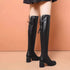 ニーハイブーツ レディース ロングブーツ ストレッチブーツ美脚脚長 韓国ファッション チャンキーヒールブーツ 痛くない 大人きれいめ トレンド靴 上品人気おしゃれ 3JIANLONG-071