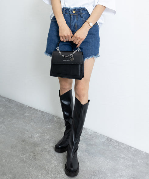 ロングブーツ 厚底 ジョッキーブーツ韓国 Vカット ニーハイブーツ レディース おしゃれ 太ヒールブーツ オフィスカジュアル 大人秋冬靴 履きやすい バックジップ 3JIANLONG-073