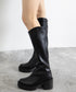 ロングブーツ 厚底 ジョッキーブーツ韓国 Vカット ニーハイブーツ レディース おしゃれ 太ヒールブーツ オフィスカジュアル 大人秋冬靴 履きやすい バックジップ 3JIANLONG-073