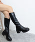 ロングブーツ 厚底 ジョッキーブーツ韓国 Vカット ニーハイブーツ レディース おしゃれ 太ヒールブーツ オフィスカジュアル 大人秋冬靴 履きやすい バックジップ 3JIANLONG-073