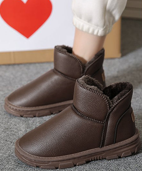 ムートンブーツ PUレザー 裏起毛ブーツ カジュアル フェイクムートンシューズ 防寒冬靴 暖か レディース 裏ボアショートブーツ ふわふわ 履きやすい 美脚保温 3JIANLONG-076