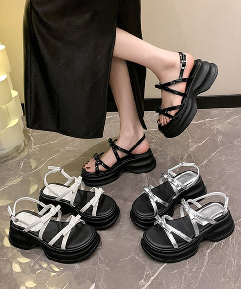 厚底サンダル レディースリボンサンダル夏 歩きやすい 大人可愛いストラップサンダル おしゃれ 軽量ボリュームソール 疲れないサンダル履きやすいシューズ身長アップ靴 3JIANLONG-092