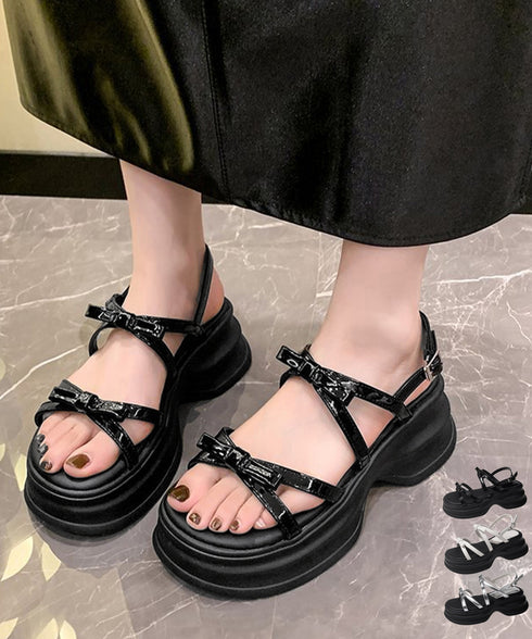 厚底サンダル レディースリボンサンダル夏 歩きやすい 大人可愛いストラップサンダル おしゃれ 軽量ボリュームソール 疲れないサンダル履きやすいシューズ身長アップ靴 3JIANLONG-092