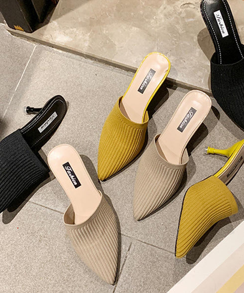ミュールパンプスサンダル レディース ミュールパンプスサンダル レディース ヒールサンダル ポインテッドトゥ 靴 サボサンダル かかとなしパンプス 春夏 3MNIFEI-001