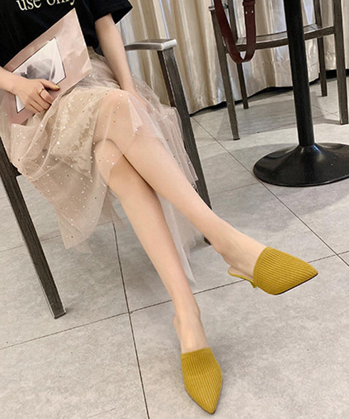 ミュールパンプスサンダル レディース ミュールパンプスサンダル レディース ヒールサンダル ポインテッドトゥ 靴 サボサンダル かかとなしパンプス 春夏 3MNIFEI-001