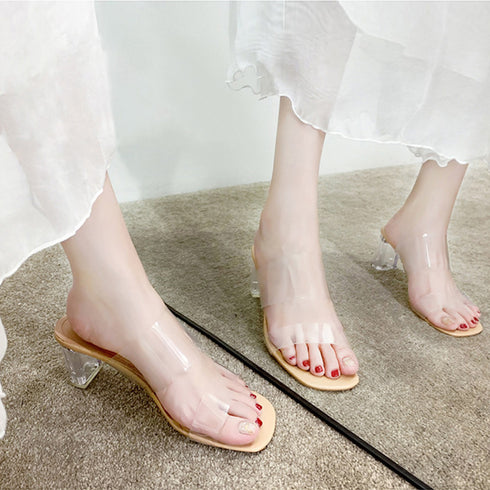 クリアサンダル レディース クリアサンダル レディース クリアヒール 透明サンダル 太ヒール 美脚 シューズ 履き心地 歩きやすい 靴 3MNIFEI-002