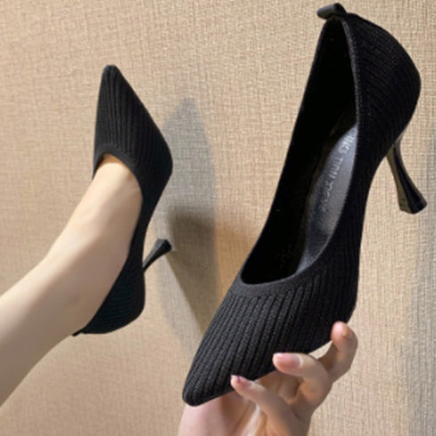 ハイヒール パンプス レディース 靴 ハイヒール パンプス レディース 靴 ポインテッドトゥ フォーマルシューズ ピンヒール ニット パンプス 履きやすい 3MNIFEI-003