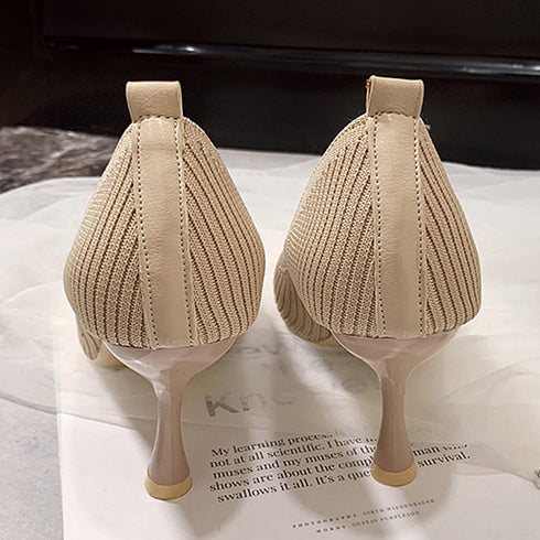 ハイヒール パンプス レディース 靴 ハイヒール パンプス レディース 靴 ポインテッドトゥ フォーマルシューズ ピンヒール ニット パンプス 履きやすい 3MNIFEI-003