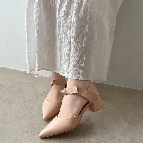 パンプス 痛くない リボンパンプスヒール きれいめパンプス 結婚式 チャンキーヒール 歩きやすいシューズ ヒール太め ポインテッドトゥ pumps 大人可愛い美脚 3MNIFEI-007