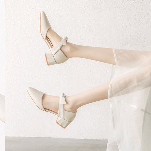 パンプス 痛くない リボンパンプスヒール きれいめパンプス 結婚式 チャンキーヒール 歩きやすいシューズ ヒール太め ポインテッドトゥ pumps 大人可愛い美脚 3MNIFEI-007