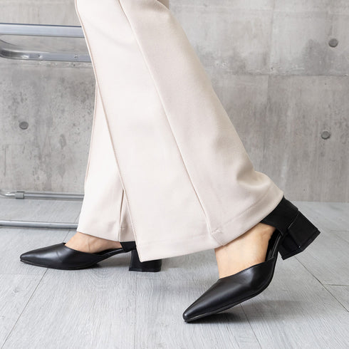 パンプス 痛くない リボンパンプスヒール きれいめパンプス 結婚式 チャンキーヒール 歩きやすいシューズ ヒール太め ポインテッドトゥ pumps 大人可愛い美脚 3MNIFEI-007