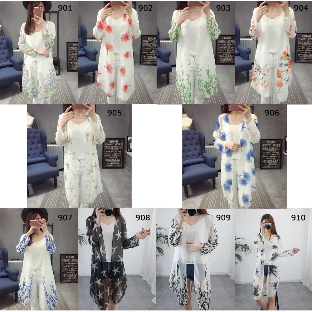 シフォンカーディガン レディース