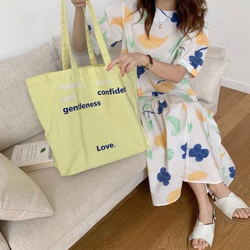 韓国 トートバッグ キャンバス 春夏新作 肩掛け エコバッグ レディース a4 大容量 シンプル おしゃれ ワンショルダーバッグ 軽量 オルチャン ファッション 3SBAOB-014