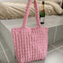 ぽこぽこトートバッグ ワッフル風バッグ 大容量 ポップコーントートバッグ レディース 韓国 軽量肩掛けカバン カジュアル おでかけバッグ A4収納可能 通勤通学 3SBAOB-017