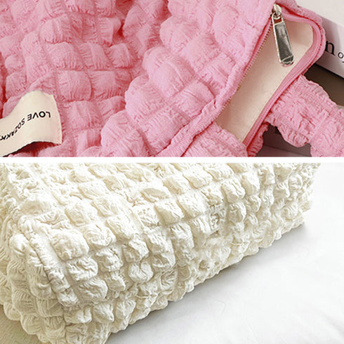 ぽこぽこトートバッグ ワッフル風バッグ 大容量 ポップコーントートバッグ レディース 韓国 軽量肩掛けカバン カジュアル おでかけバッグ A4収納可能 通勤通学 3SBAOB-017