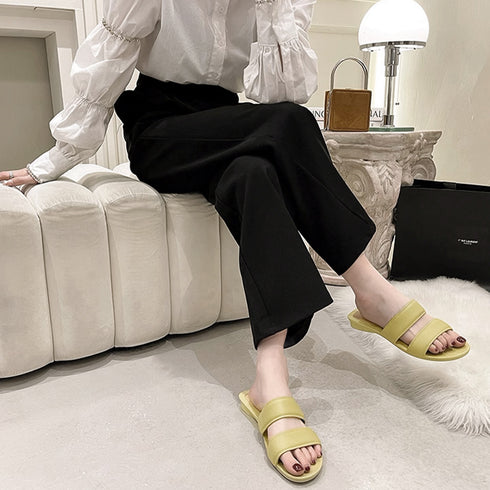 サンダル レディース ぺたんこ リゾート スリッパ フラットソールサンダル サマーサンダル 痛くない コンフォート 疲れない 夏サンダル 美脚 ビーチサンダル 黒 3SERWMI-001