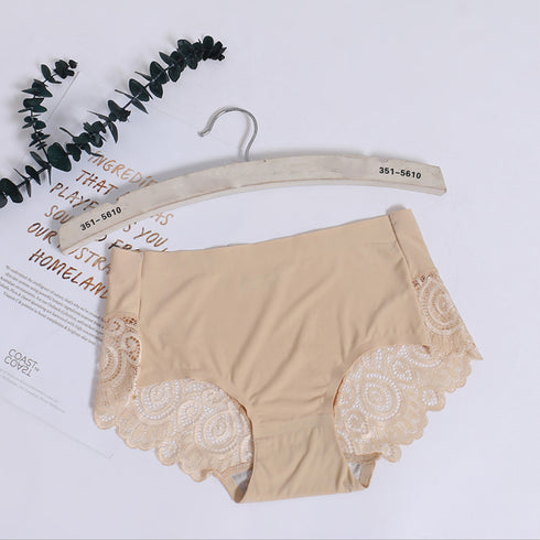 響かない ショーツ レディース 響かない ショーツ レディース バックレース シームレス ショーツ 涼感 冷感 プレーンショーツ スタンダードショーツ 3SHUXIN-001