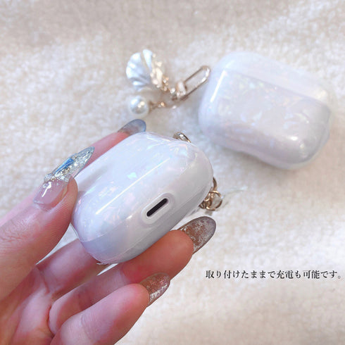 チャーム付き エアーポッズ ケース チャーム付き エアーポッズ ケース 耐衝撃 防塵 保護ケース ワイヤレス充電対応 3XKUER-001