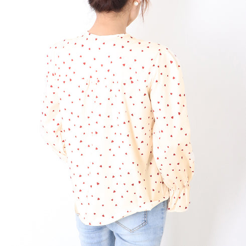 Vネック シフォンシャツ ラッパ袖 Vネック シフォンシャツ ラッパ袖 トップス 着やせ シャツブラウス カジュアル 3YUYAN-002