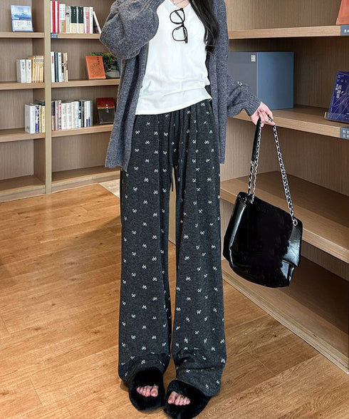 薄手スウェットパンツ 韓国風ワイドパンツ レディース パジャマパンツ ゆったり イージーパンツ 美脚脚長 韓国風ロングパンツ ウエストゴム ダンスパンツ おしゃれ 617KZ-006