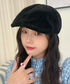 ハンチング レディース キャスケット秋冬 トレンド感 ベレーキャップ ヴィンテージライク 小顔ぼうし 可愛い 防寒帽子 無地フラットキャップ 丸み 大人 ハット 617MZ-002
