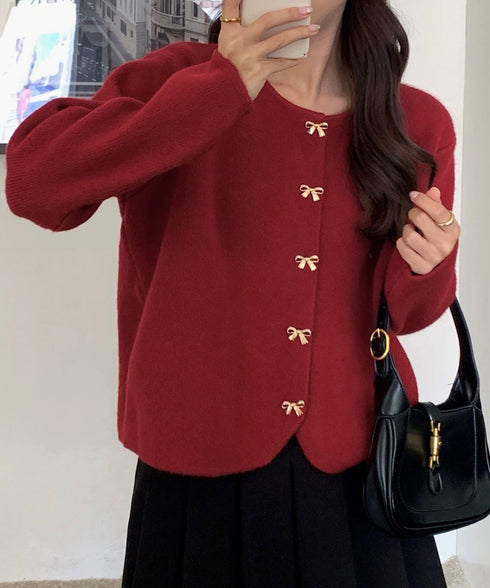 金ボタンニットカーディガン 秋冬 韓国風 レディース ニットトップス 前開きニットウェア無地 ニットセーター長袖 ニット羽織 着回し おしゃれ ニットアウター通学 617SY-012
