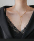 ロングネックレス ラリエット Y字ネックレス 大人カジュアル トレンド 流行人気 韓流 アクセサリー パーティージュエリー シンプル きれいめ首飾り 617XL-002