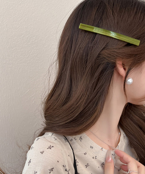 ラインバレッタ ヘアクリップ シンプル レディース ストレートヘアピン おしゃれ ヘアアクセサリー ヘアアレンジ OL向け ヘアスタイリング 髪留め 髪飾り 617XW-006