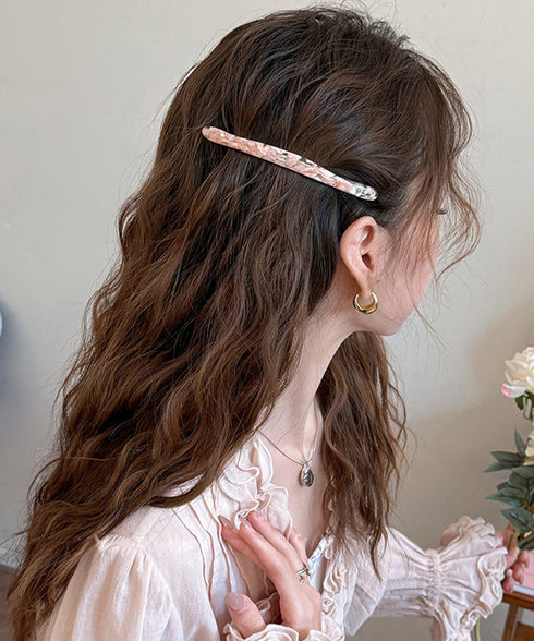 バレッタレディース ヘアアクセサリー レディース ヘアアイテム 大人かわいい マーブル ヘアピン 上品 ヘアアクセ 韓国風 シンプル ヘアクリップ 通勤髪飾り 617XW-007