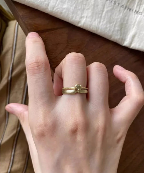 リング指輪セット レディース 2点セット 重ね付け アクセサリー プチプラ ファッション小物 おしゃれ レイヤード 単品使い指輪カジュアル 可愛いお洒落ゆびわ 617XW-008