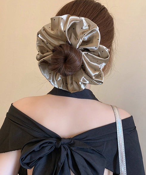 ビッグドットシュシュ ボリュームヘアゴム レディース ヘアアクセサリー おしゃれ髪飾り 女子会 パーティー ヘアアレンジ 髪留め 可愛い オルチャン 簡単まとめ髪 617XW-013