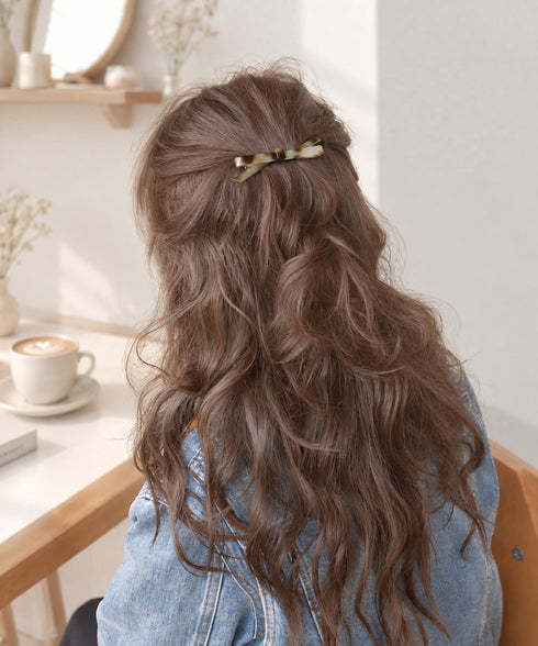 バレッタ レディース ヘアアクセサリー レディース ヘアアイテム 大人かわいい マーブル ヘアピン おしゃれヘアアクセ 韓国風 シンプルヘアクリップ 通勤髪飾り 617XW-022