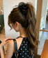 キラキラフリル リボンヘアバナナクリップ おしゃれ ヘアアクセサリー 髪留め レディース ヘアクリップ 清楚 まとめ髪 大人 かわいい フェミニン 女子会 演奏会 617XW-023