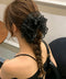 リボンシュシュ 透け感ヘアゴムレディース レディース ヘアアレンジ シュシュ 髪留め 大きめ髪飾り ラメ シアー 華やか 上品 大人可愛い パーティー 雑貨 人気 617XW-026