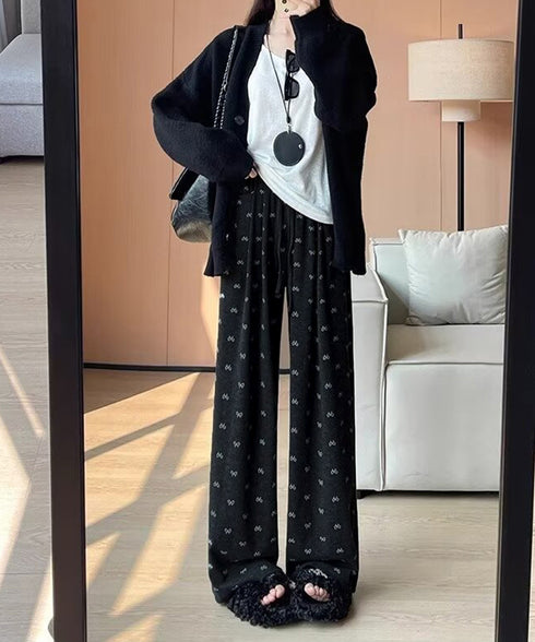 薄手スウェットパンツ 韓国風ワイドパンツ レディース パジャマパンツ ゆったり イージーパンツ 美脚脚長 韓国風ロングパンツ ウエストゴム ダンスパンツ おしゃれ 617KZ-006