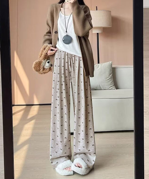 薄手スウェットパンツ 韓国風ワイドパンツ レディース パジャマパンツ ゆったり イージーパンツ 美脚脚長 韓国風ロングパンツ ウエストゴム ダンスパンツ おしゃれ 617KZ-006