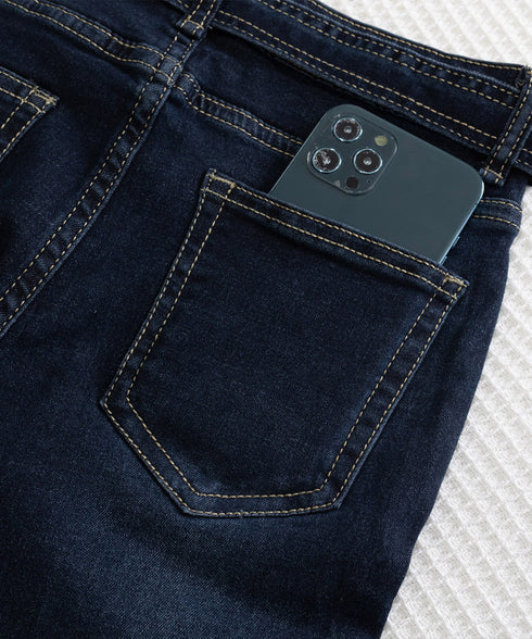 セミフレアデニムパンツ レディース 美脚 ベルト付き デニムスキニー 韓国風 フィット感 着やせ脚長 カジュアル レトロ ロングパンツ 細身 ブーツカットデニム 617KZ-008