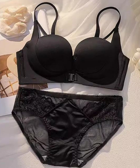 前開き ブラショーツセット ノンワイヤー ブラジャーフロントホック レースショーツ レディース ヒョウ柄ブラ ノンワイヤー下着 レオパードブラ 花柄レース女性下着 617NY-003
