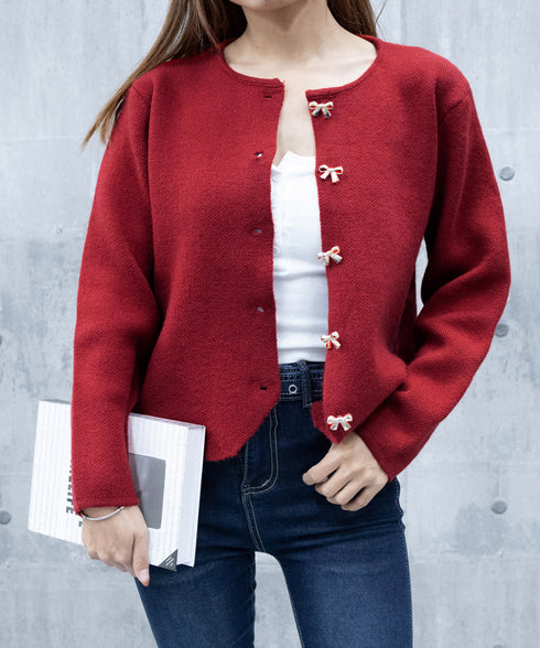 金ボタンニットカーディガン 秋冬 韓国風 レディース ニットトップス 前開きニットウェア無地 ニットセーター長袖 ニット羽織 着回し おしゃれ ニットアウター通学 617SY-012