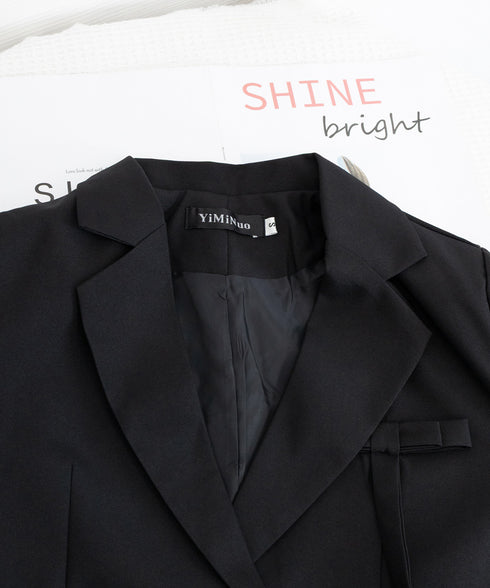 ダブルボタンテーラードジャケットアウター 肩パッド入りオーバーサイズジャケット ポケット付き スーツジャケット オフィスカジュアル 韓国風 ベーシックアウター長袖 617SY-015